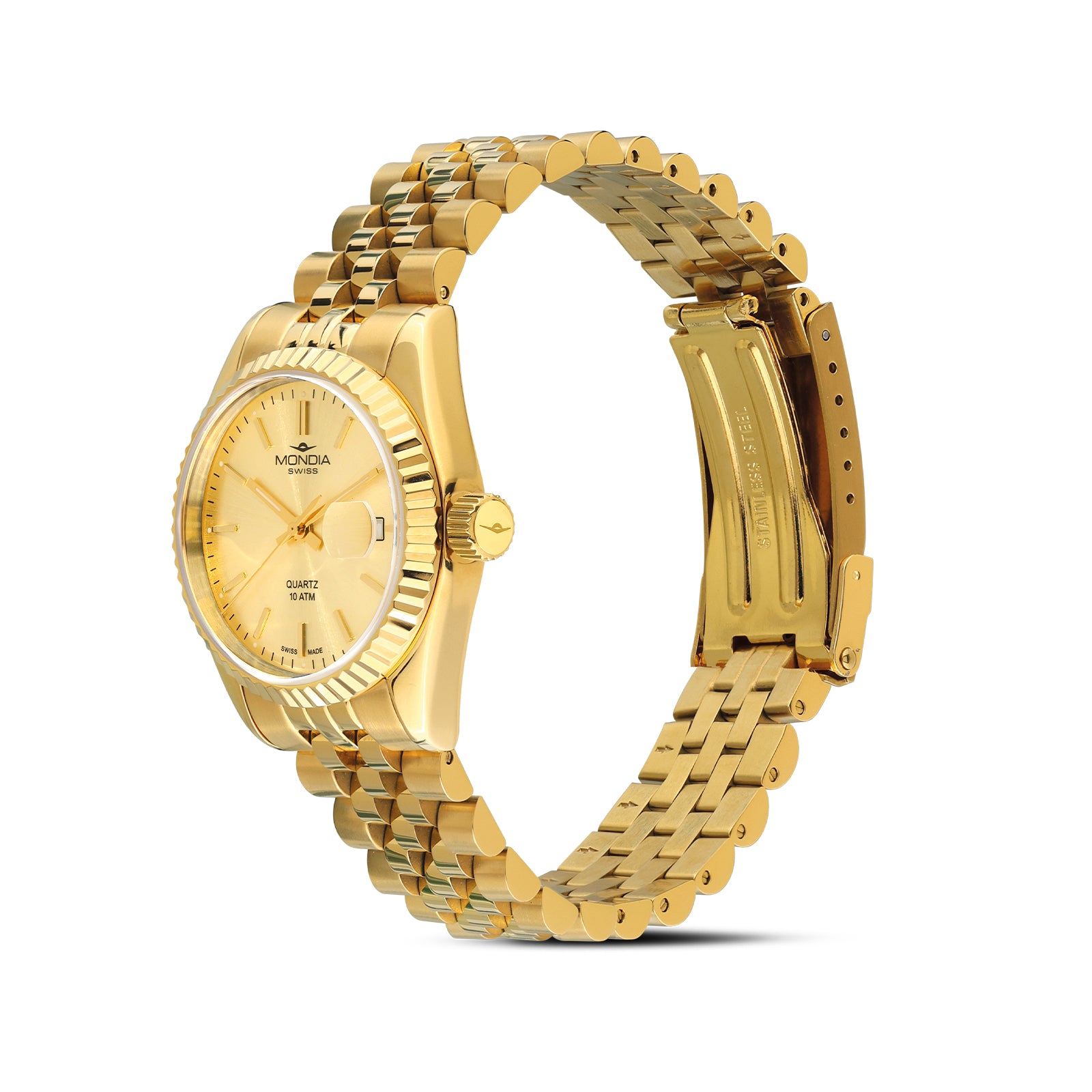 ICON LADY knurled gold